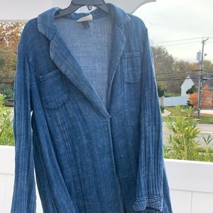 Chambray Mid-Length Duster